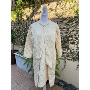 1960 Stephen O'Grady cream opera coat and dress